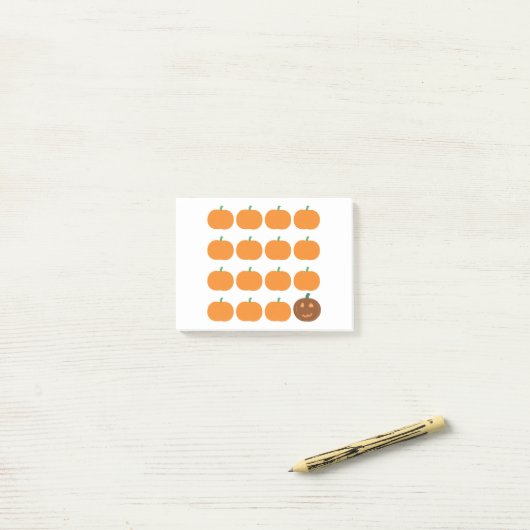 Halloween Cute Pumpkin Patch Post-it® Notes (Op bureau)