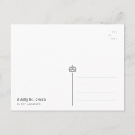 Halloween Cute Short heks CC0670 Clapsaddle Briefkaart (Achterkant)