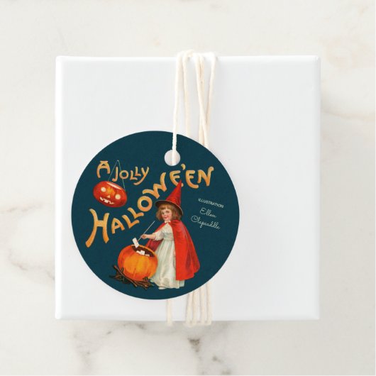 Halloween Cute Short heks CC1241 Clapsaddle Bedankjes Labels (In situ)