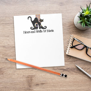 Halloween Cute Whimsical Witch Shoes Black Cat Notitieblok