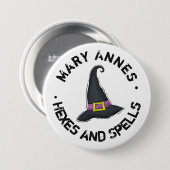 Halloween Cute Witch Pet Whimsical Spells Ronde Button 7,6 Cm (Voorkant /achterkant)