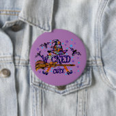 Halloween Cute Wyed Witch Ronde Button 4,0 Cm (In situ)