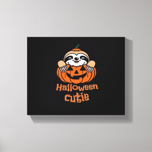 Halloween cutie luiaard Essential T-Shirt Canvas Afdruk (Voorkant)