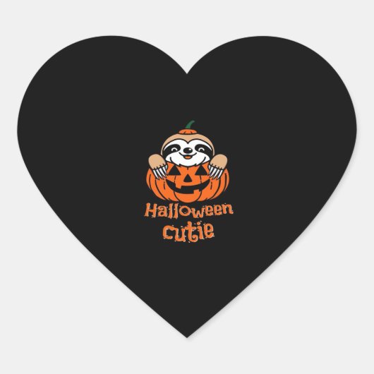 Halloween cutie luiaard Essential T-Shirt Hart Sticker (Voorkant)