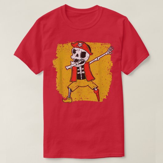 Halloween Dabbing Pirate Skeleton Funny Dab Dance T-shirt (Design voorkant)