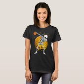 Halloween Dabbing Skeleton Pumpkin Spooky Illustra T-shirt (Voorkant volledig)