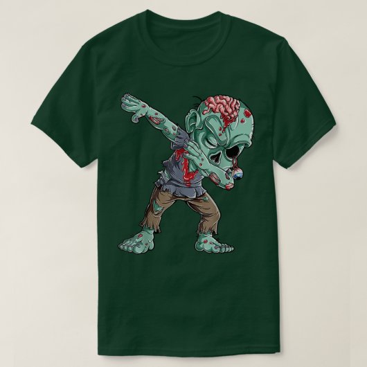 Halloween Dabbing Zombie Brain Funny Boys Dab Danc T-shirt (Design voorkant)