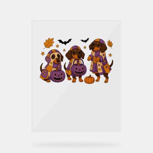 Halloween Dachshund Chien Ghost (Recto)