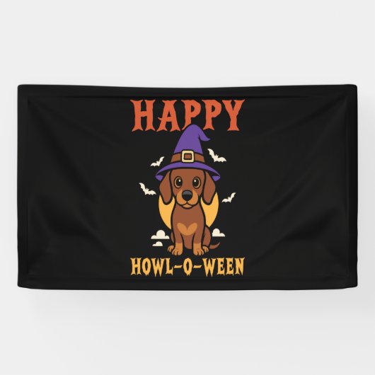 Halloween Dachshund Dog Spandoek (Horizontaal)