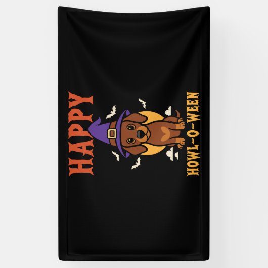 Halloween Dachshund Dog Spandoek (Verticaal)