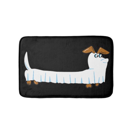Halloween Dachshund Ghost Badmat (Voorkant)