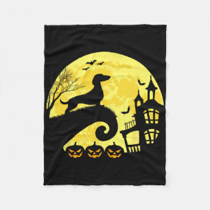 Halloween Dachshund Weenie Wiener Moonshine Sausag Fleece Deken