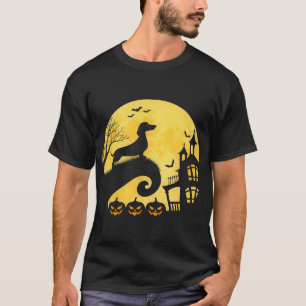 Halloween Dachshund Weenie Wiener Moonshine Worstj T-shirt