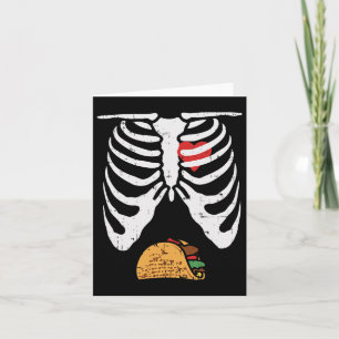 Halloween Dad Skeleton Taco Belly Funny Zwangersch Kaart