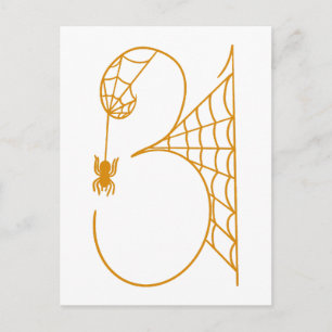 Halloween Dag 31 Spinnenwebben Briefkaart