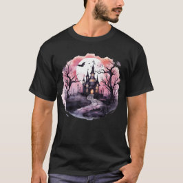 Halloween dag enge roze horror t-shirt