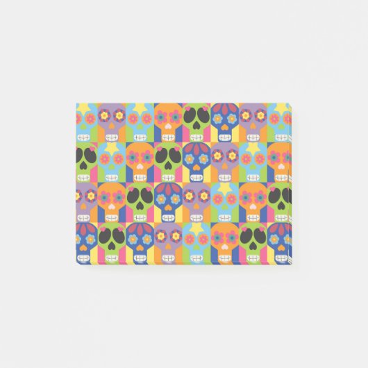 Halloween dag van de dode schedel post-it® notes (Voorkant)