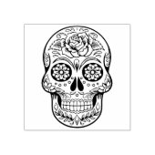 halloween dag van de dode schedel rubberstempel (Afrduk)