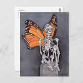 Halloween Dag van het dode skelet Briefkaart (Voorkant / Achterkant)