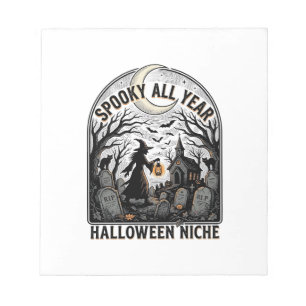 Halloween Dagelijks T-shirt Griezelig Jaar Rond De Notitieblok
