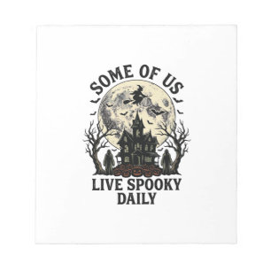 Halloween Dagelijkse T-shirt met Vintage Geheime M Notitieblok