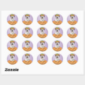 Halloween Dalmatian Ronde Sticker (Vel)