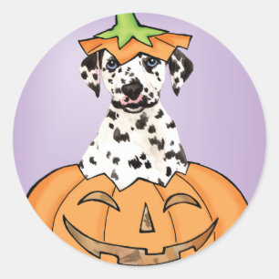 Halloween Dalmatian Ronde Sticker