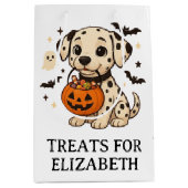Halloween Dalmatische Trick or treat Medium Cadeauzakje (Voorkant)