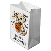 Halloween Dalmatische Trick or treat Medium Cadeauzakje (Achterkant Gekanteld)