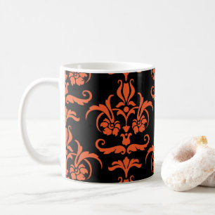 Halloween Damask 01 Coffee Mok