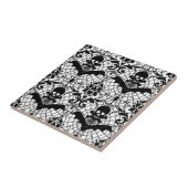 Halloween Damask Tegeltje (Zijkant)