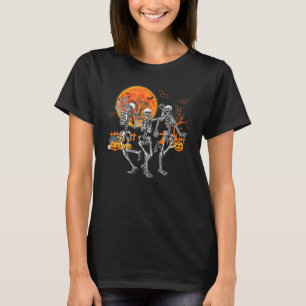 Halloween Dance of Death Macabre Skeleton Dansend T-shirt