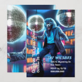 Halloween Dance Party, Invitation Disco Wolfman (Devant / Derrière)