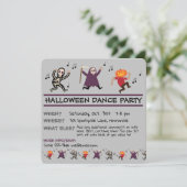 Halloween Dance Party Uitnodiging (Staand voorkant)