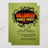 Halloween Dance Party Uitnodiging (Voorkant / Achterkant)
