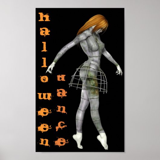Halloween Dance Steampunk Rusty Gothic Mannequin Poster (Voorkant)