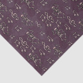 Halloween Dancing Skeleton Muzieknoten Tissuepapier (Detail)