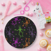 Halloween Dancing Skeletons Papieren Bordje (Feest)