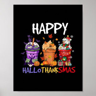 Halloween Dankdag Gelukkig Hallothanksmas Seizoen Poster