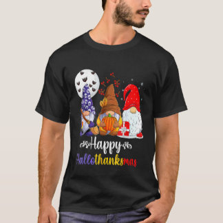 Halloween Dankdag Kerst Gelukkig Hallothanks T-shirt