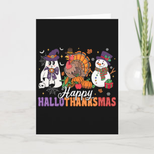 Halloween Dankdag Kerstmis Gelukkig Hallothanks Kaart
