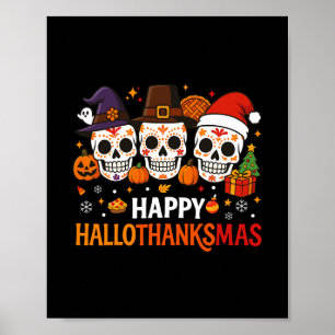 Halloween Dankdag Kerstmis Gelukkig Hallothanks Poster