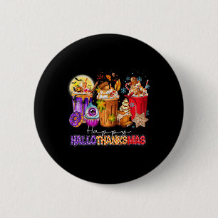 Halloween Dankdag Kerstmis Gelukkig Hallothanks Ronde Button 5,7 Cm