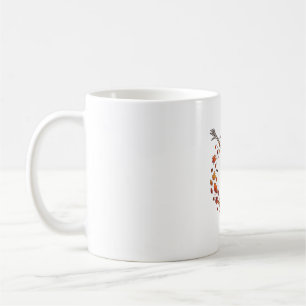 Halloween Dansend Skelet Pompoen Hoofd Herfstblad Koffiemok