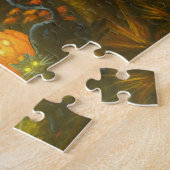 Halloween dansende heksenpuzzel legpuzzel (Zijkant)