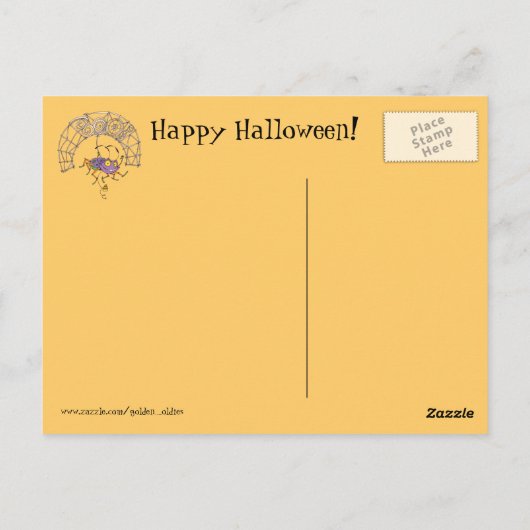 Halloween Danskeleton Briefkaart (Achterkant)