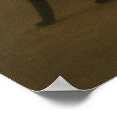 Halloween Dark Academia Style | zwarte kattenpompo Poster (Hoek)