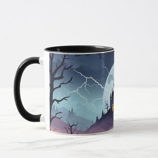 Halloween Dark Castle personnalisation Mug (Gauche)