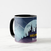 Halloween Dark Castle personnalisation Mug (Devant gauche)