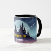 Halloween Dark Castle personnalisation Mug (Devant droit)